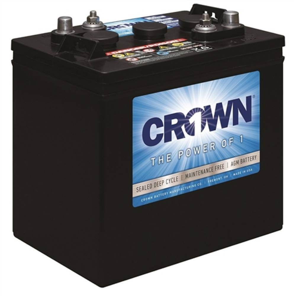 Batería Crown Sellada AGM sellado a prueba de derrames de plomo.